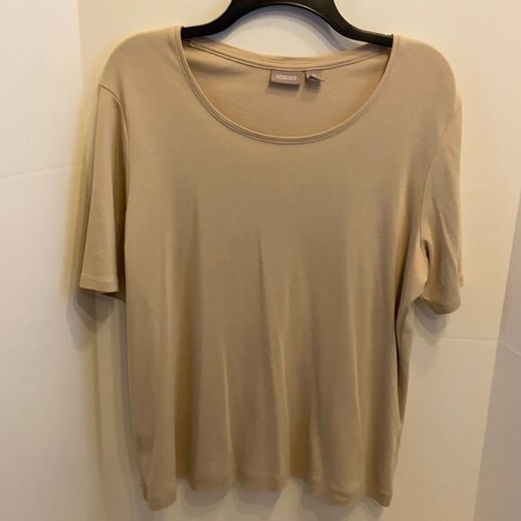 CHICOS top beige size 3 (xl) cotton - Picture 1 of 4
